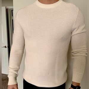 White knit express sweater